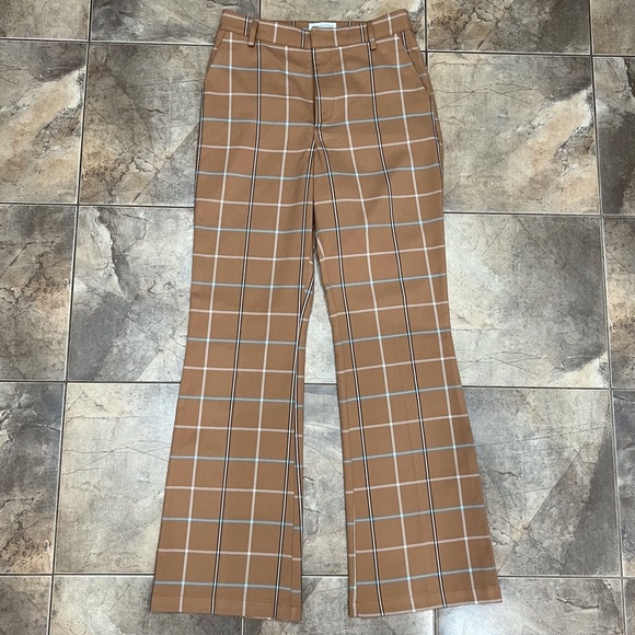 Urban Outfitters Pants - Urban Outfitters Plaid Flare Bell Bottom Trousers 8